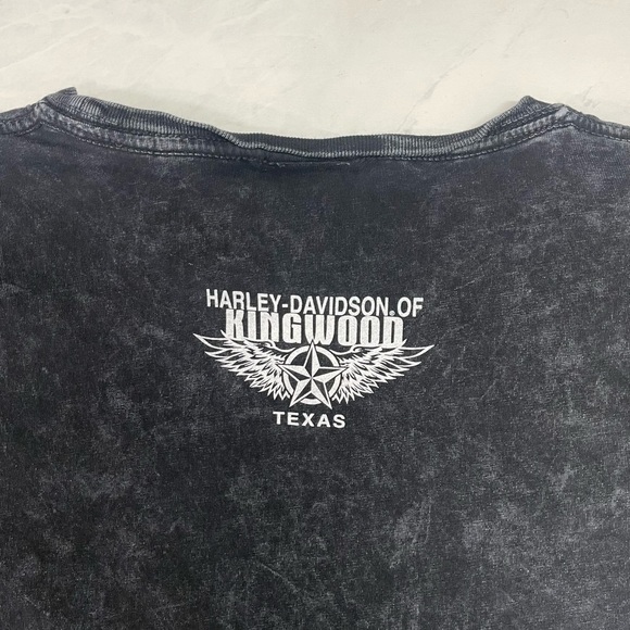 Harley Davidson Black Acid Wash #1 Mom Tee Shirt Size Medium - Picture 6 of 6